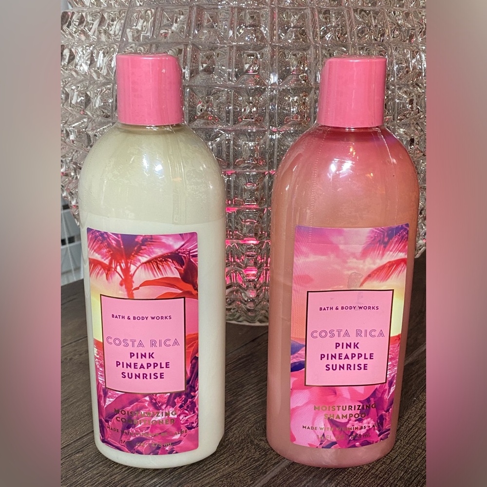 Bath & Body Works COSTA RICA Pink Pineapple Sunrise Shampoo & Conditioner NEW